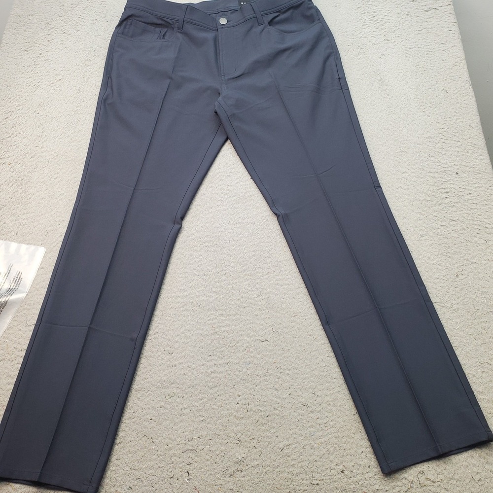 Dunning Golf Chino Pants Mens 35/32 Navy Performance Stretch Quick Dry D7S21P068